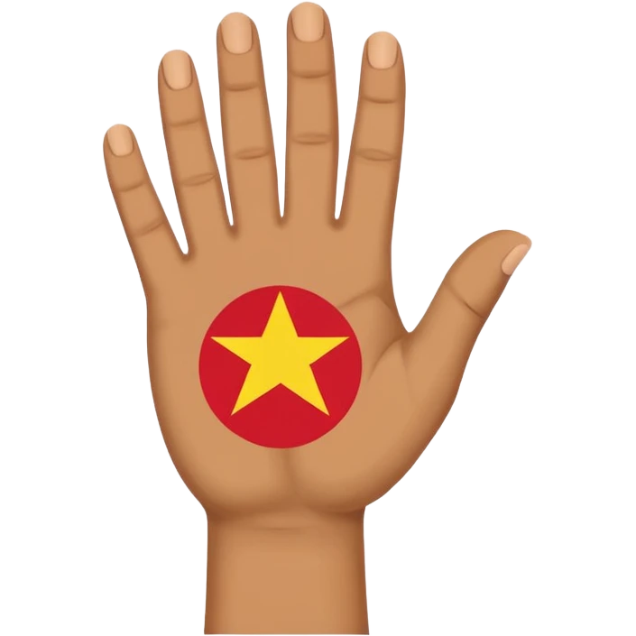 UNE PETITE MAIN COLORE DE DRAPEAU AMAZIGH emoji