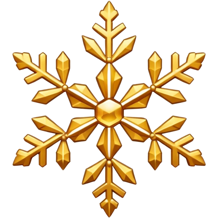 Gold snowflake emoji