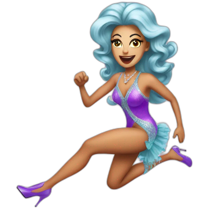 dragqueen running competition emoji