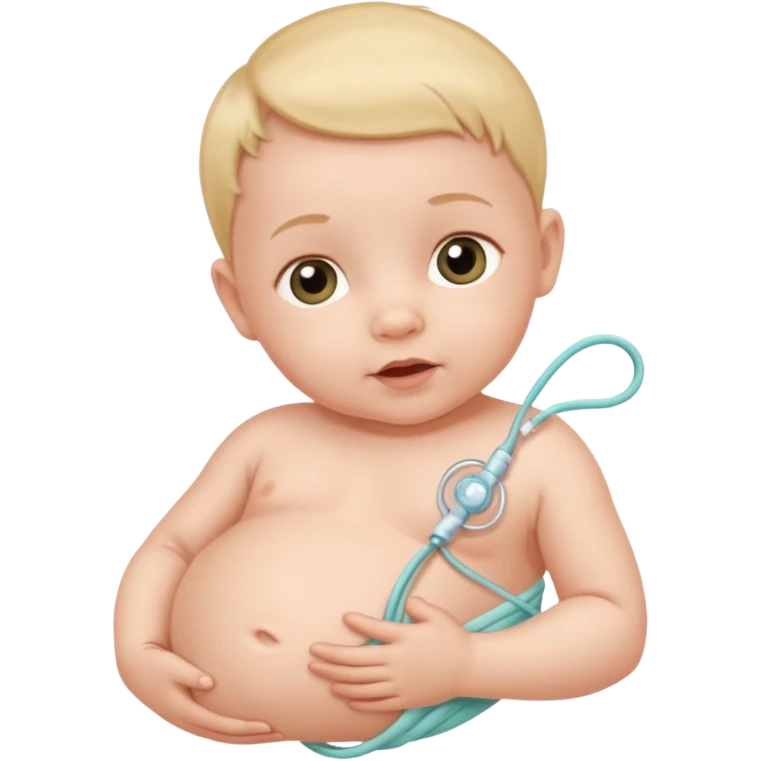 baby with umbilical cord emoji