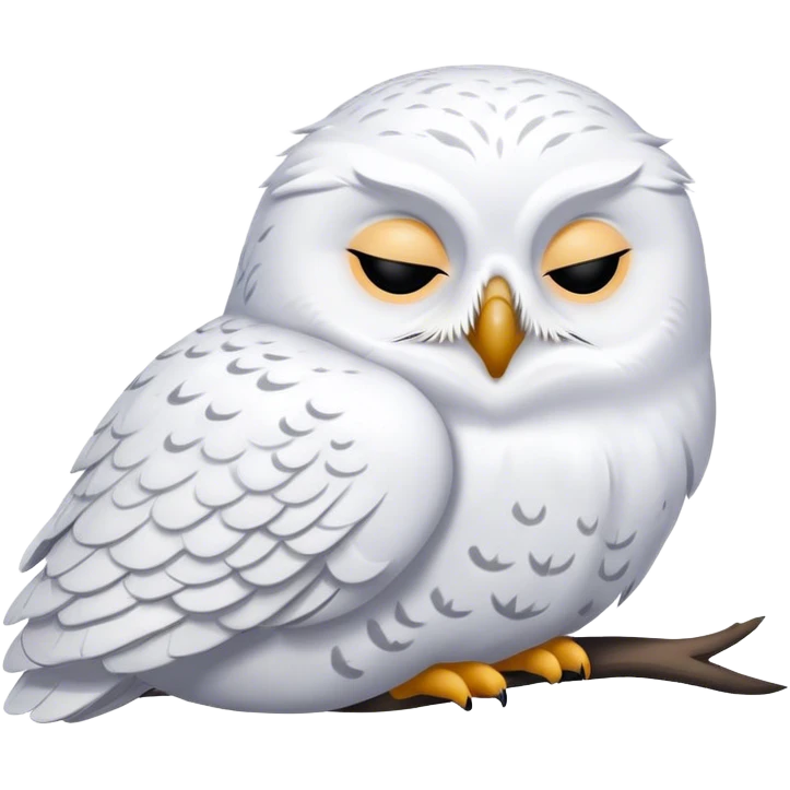 Snowy owl sleeping emoji