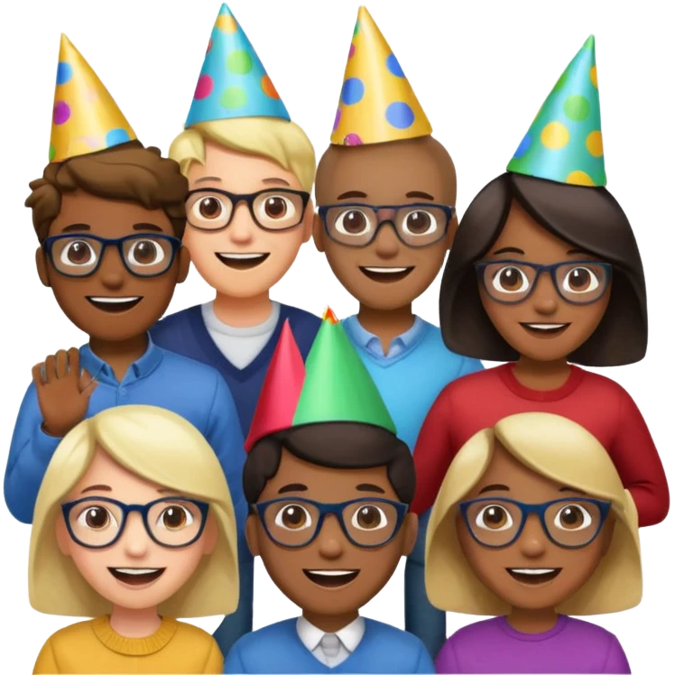 Generate a realistic emoji of someone a group of smart people emoji