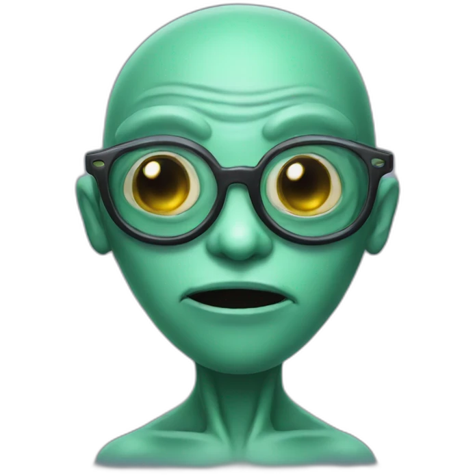 alien with glasses emoji