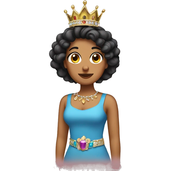Latina baddie with crown on  emoji