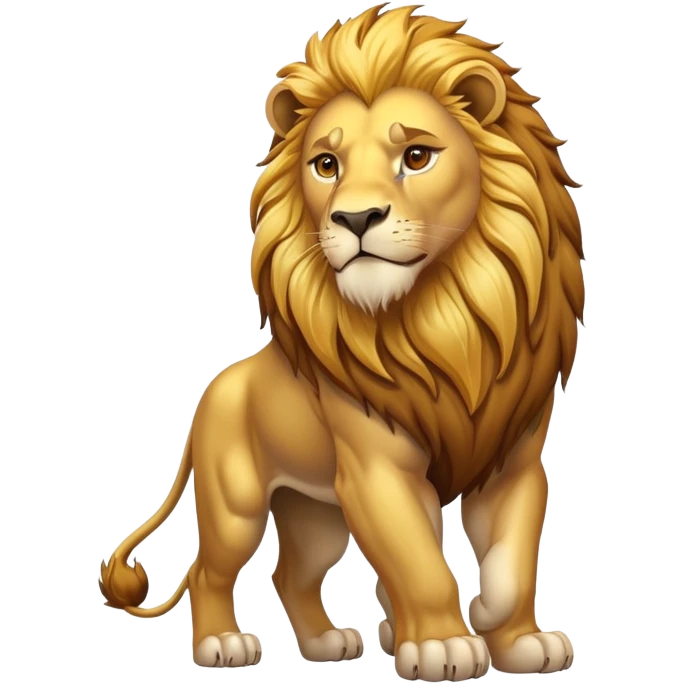 majestic lion with golden mane emoji