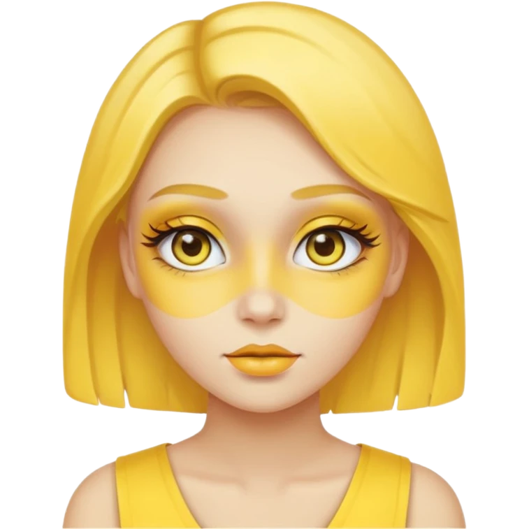 Clean girl avez visage jaune emoji