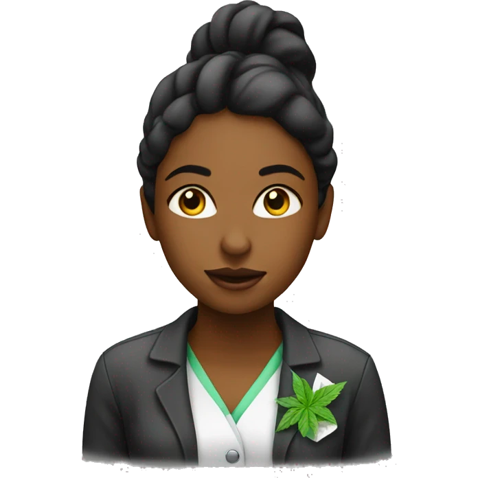Girl working in a dispensary emoji