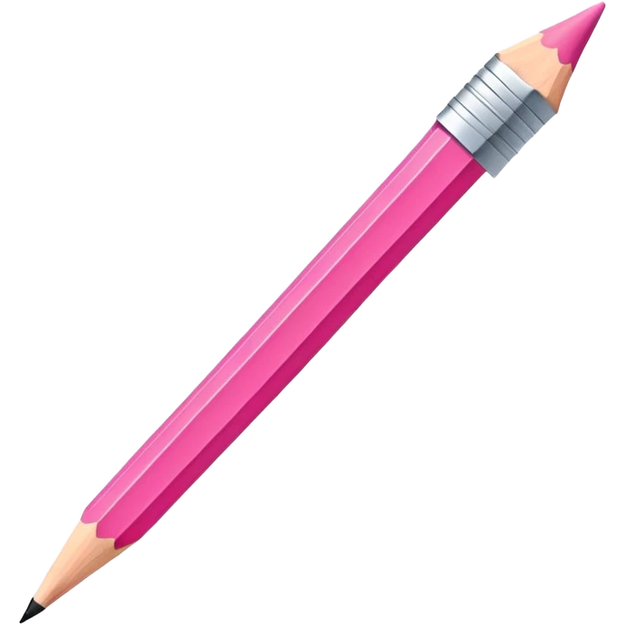 pink pencil emoji