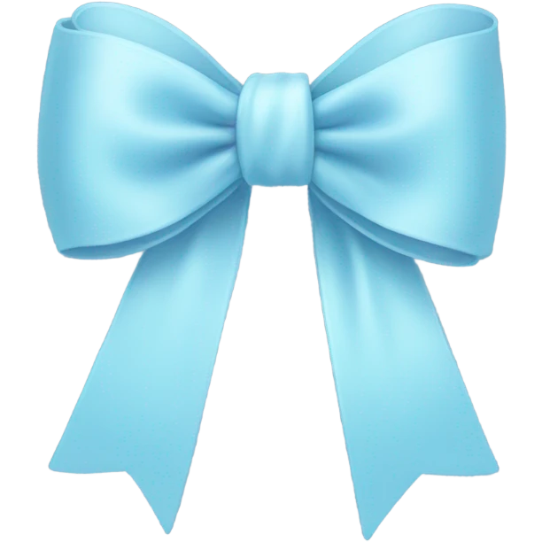 Pastel blue bow emoji