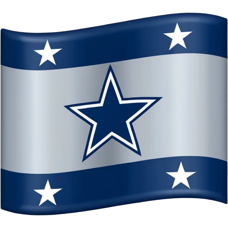 Dallas cowboys flag no stripes emoji