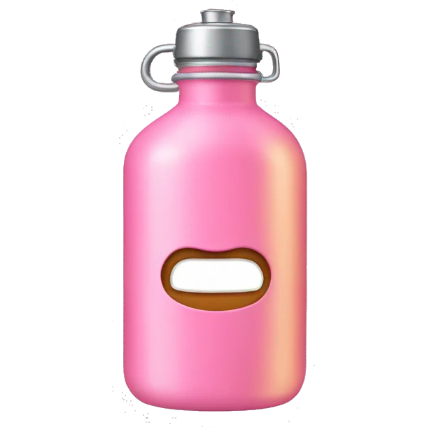 Pink water bottle flask emoji