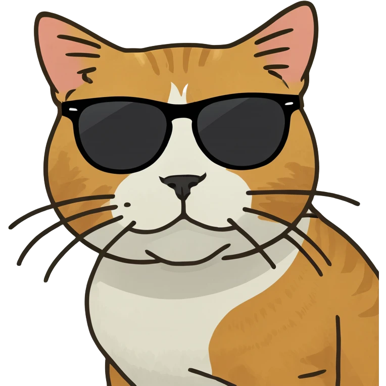 Cat with sunglasses emoji