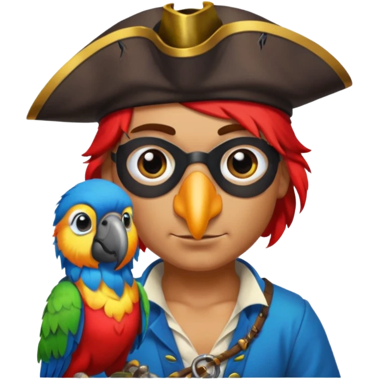 pirate and parrot emoji