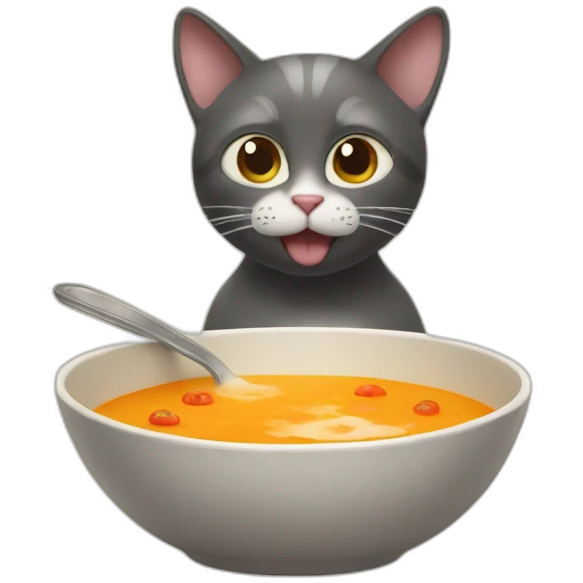 cat with soup  emoji