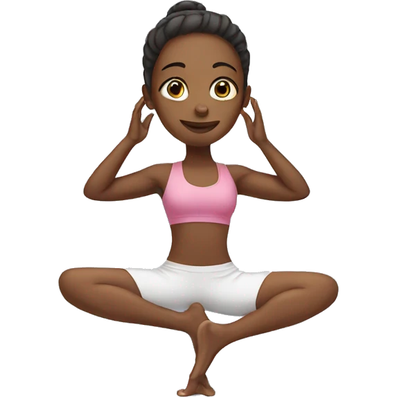Girl doing yoga   emoji