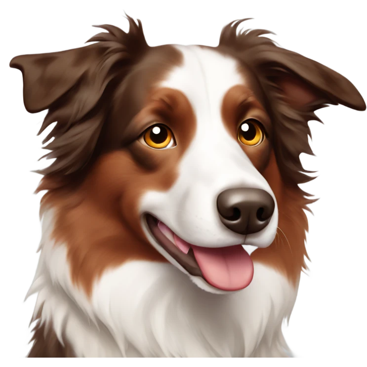 Red Merle border collie emoji