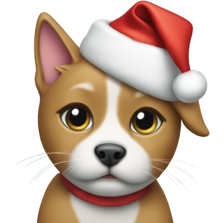 Christmas cat and dog emoji