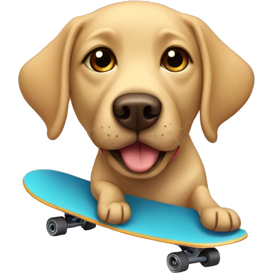 Labrador on a skateboard  emoji