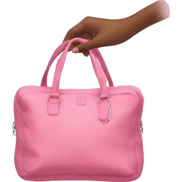 pink bag on girls arm emoji