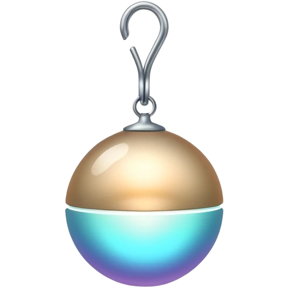 Glowing sphere with subtle masculine style essence, minimalist hanger element integrated, clean lines with soft aura waves emoji