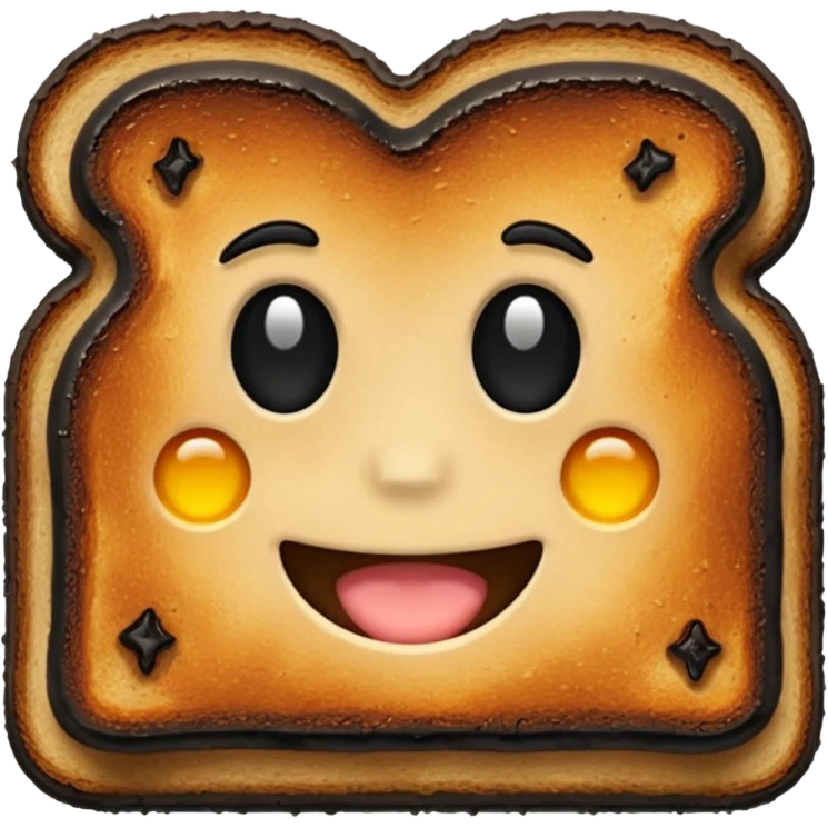 blackened burnt toast emoji