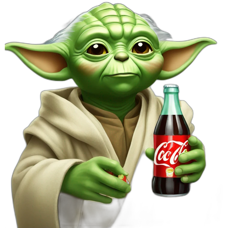 yoda drink a coca cola emoji