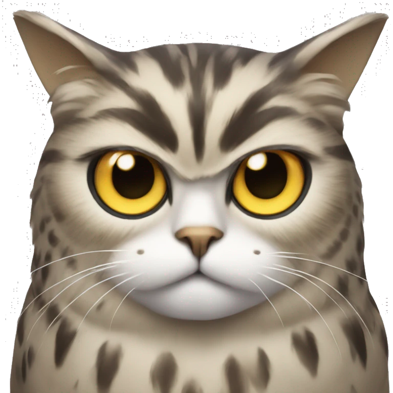 Owl with a cat emoji