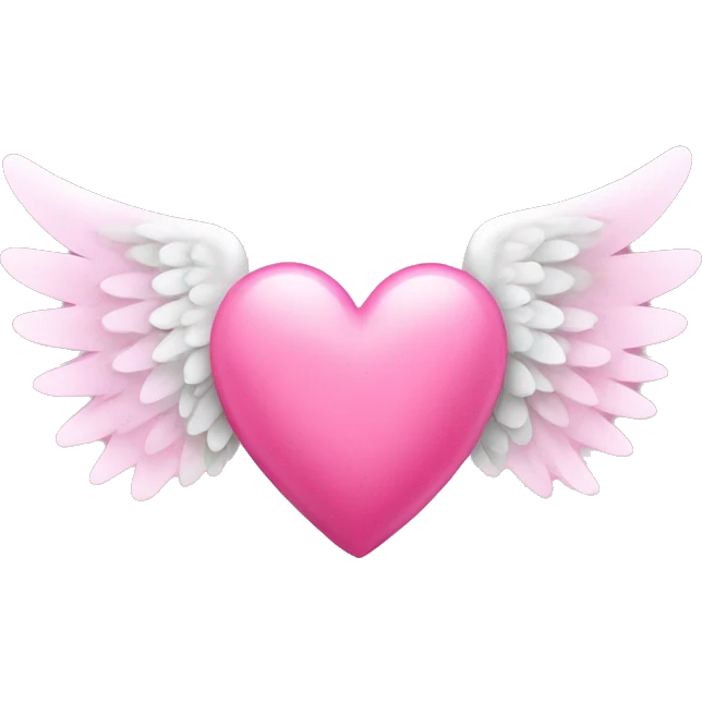pink heart with angel wings emoji