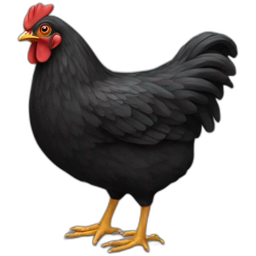 Schwarzes huhn emoji