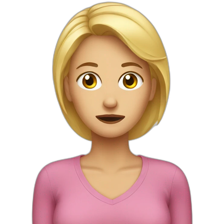 upset blonde mom emoji