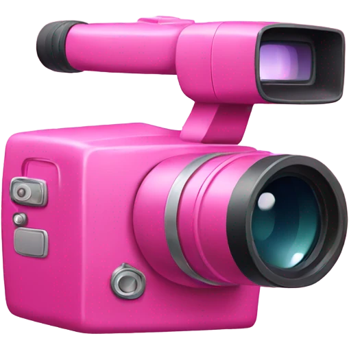 Pink video camera emoji