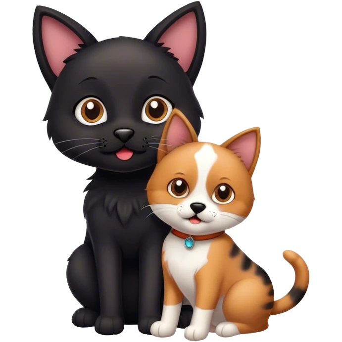 Cat and dog  emoji