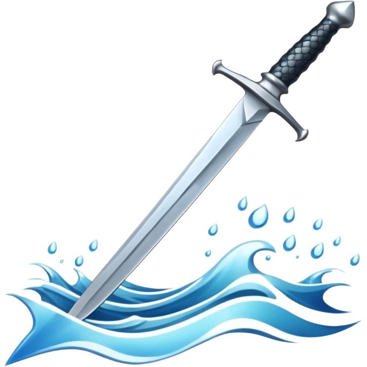 dagger which has water in the sharp part should have waves surrounded 
 emoji