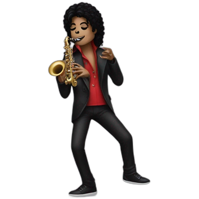 michael jackson thriller holding a saxophone emoji