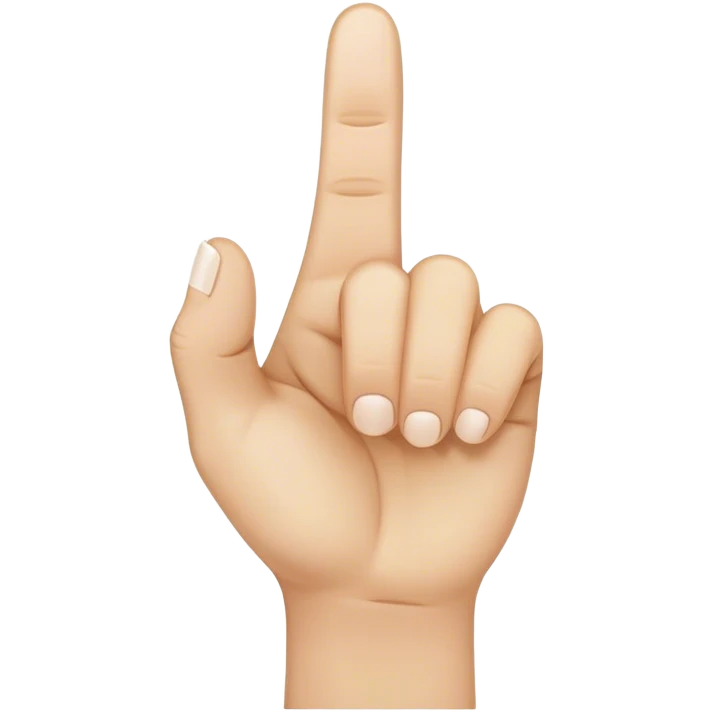 thumb, index and middle finger up on the same hand posed almost like a peace emoji emoji