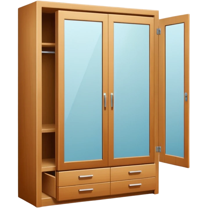 wardrobe modern closed mirror door emoji