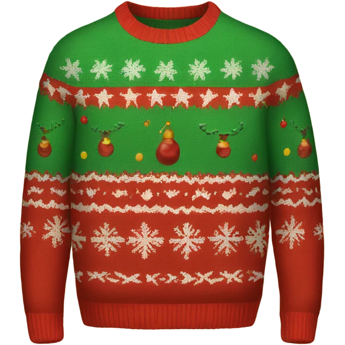 Ugly Christmas sweater emoji