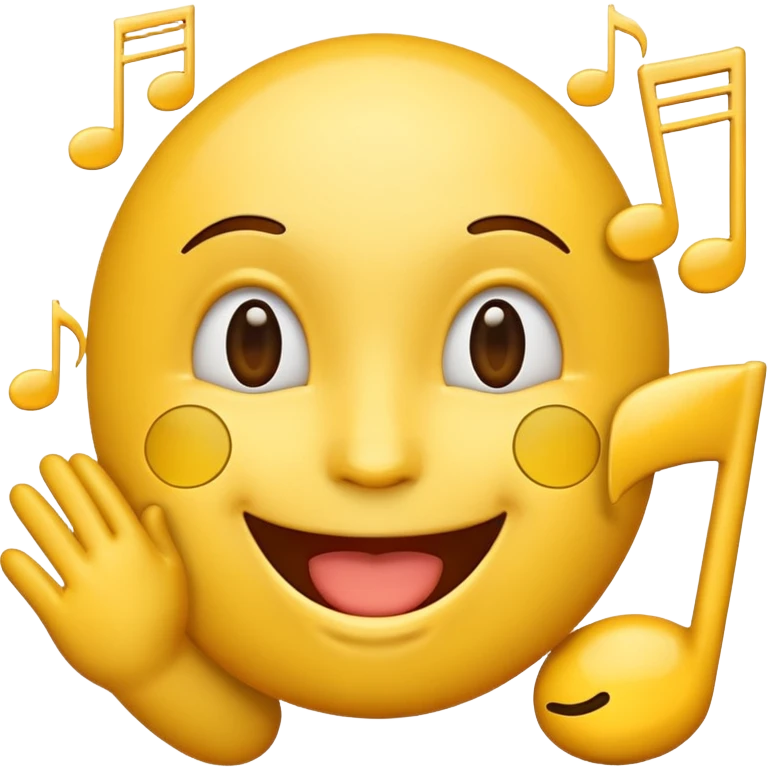 Thank you emoji with musical notes emoji