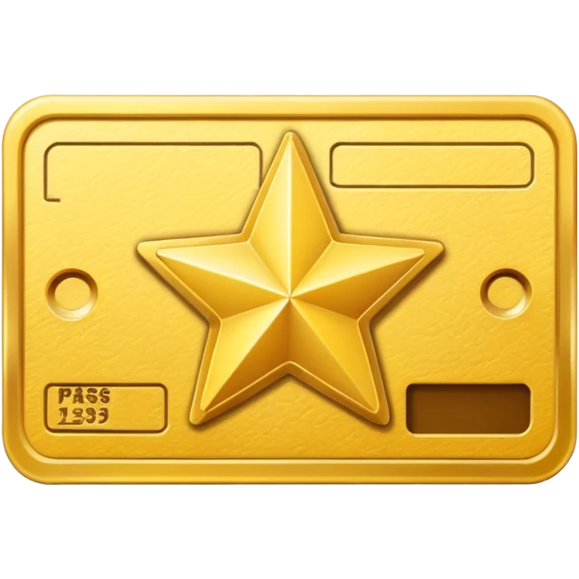 A cute 3D Stylized icon of Star Ticket Pass Icon emoji