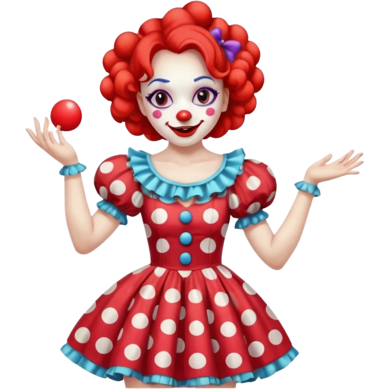 dancing woman clown emoji