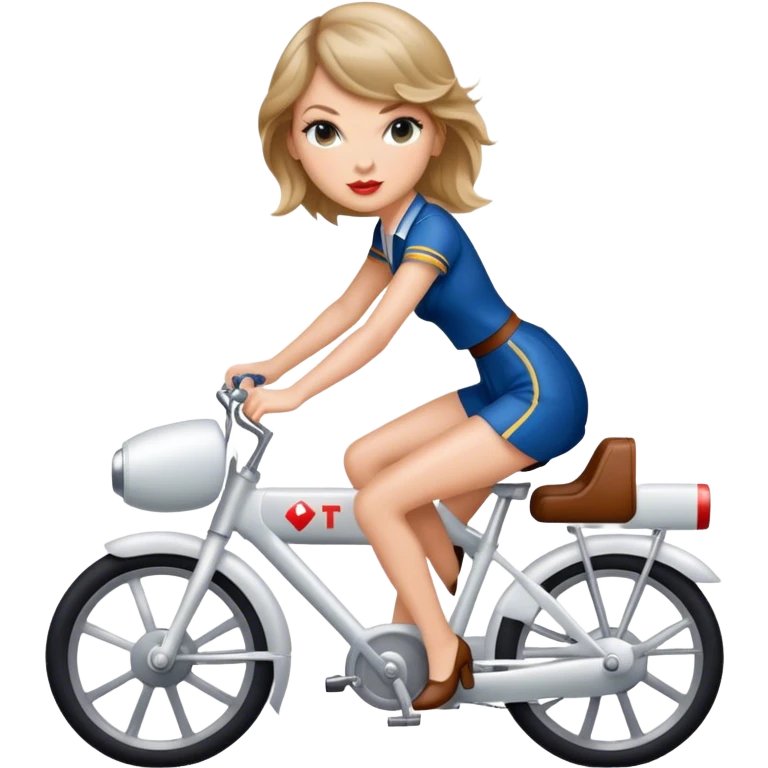 Tylor swift riding a plane like a bike emoji