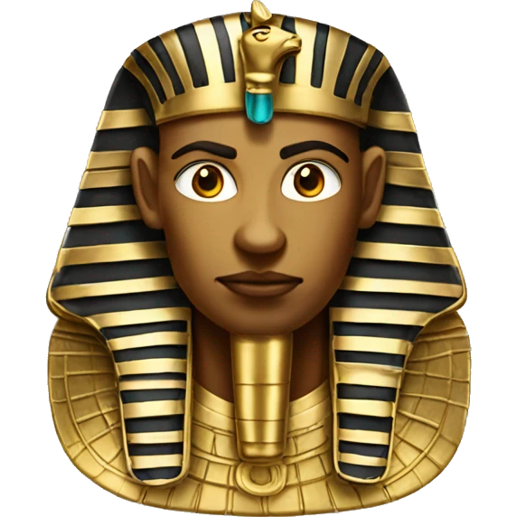 pharaon with gold face emoji