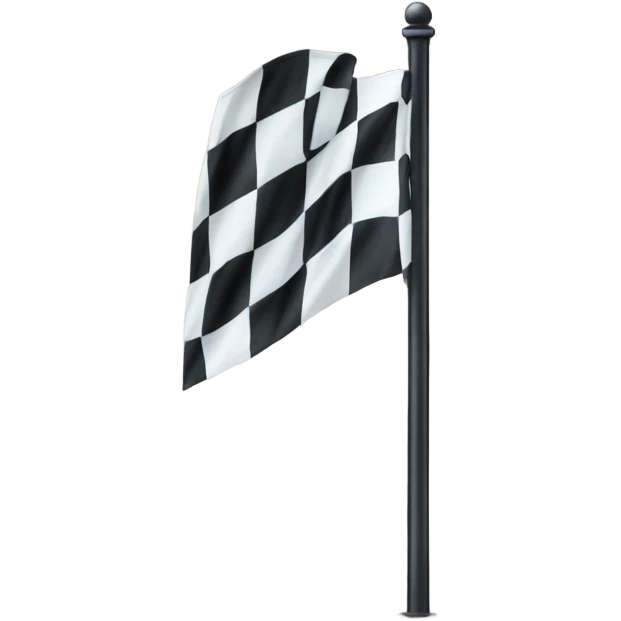 Checkered flag on a pole emoji
