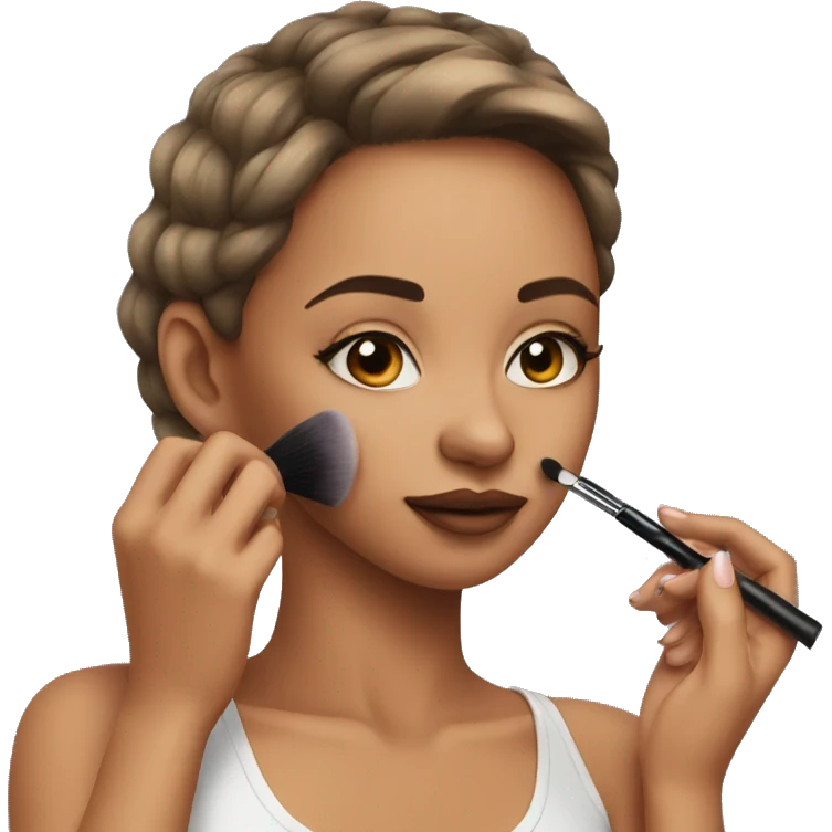 Girl applying makeup emoji