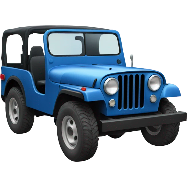 Cj-6 jeep blue emoji