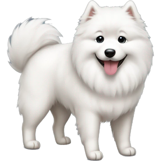 Puppy samoyed and adult samoyed  emoji