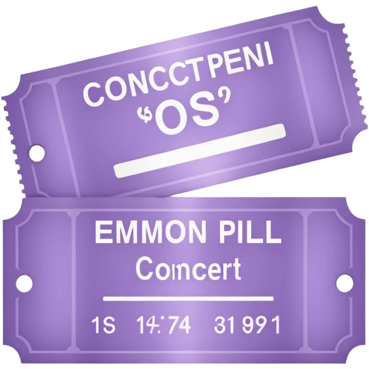 Pale Purple 1 Signed ticket  emoji