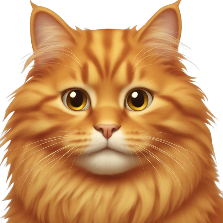 fluffy orange cat emoji