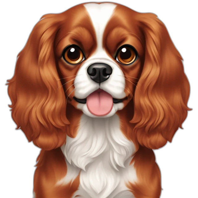 Cavalier King Charles ruby marron chien emoji