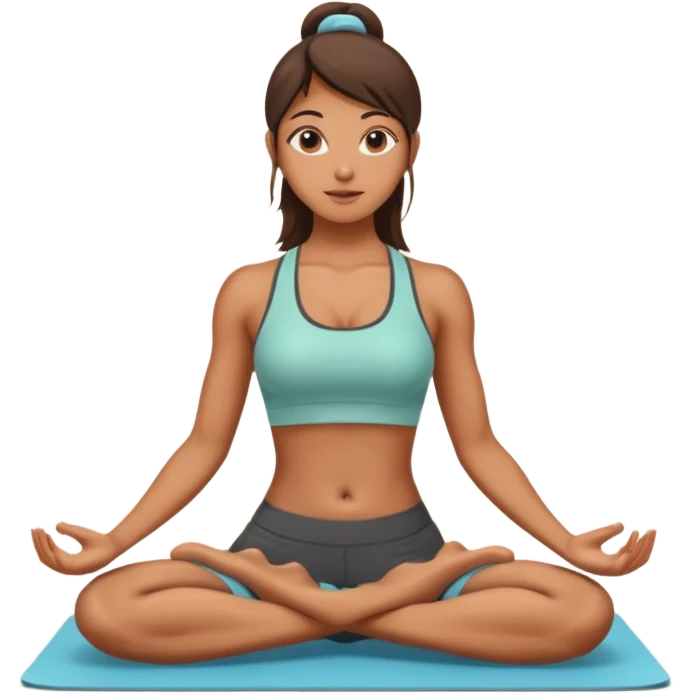 yoga girl abs emoji